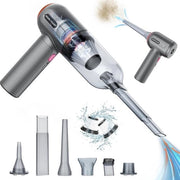 Stabilizzatore di aria 9000PA - Aspiratore 3 in 1 senza fili - Aspiratore portatile a mano con ricarica USB - Aspiratore elettrico senza acqua - Per uso domestico ufficio e auto