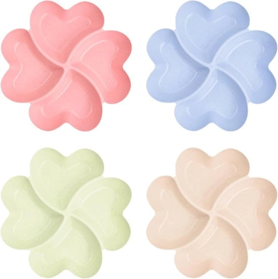 Set di piatti snack con contenitori, piatti snack in plastica, piatti snack riutilizzabili, piatti snack, piatti per party, piatti da servire, set per noci, snack, frutta, antipasti, 22 cm
