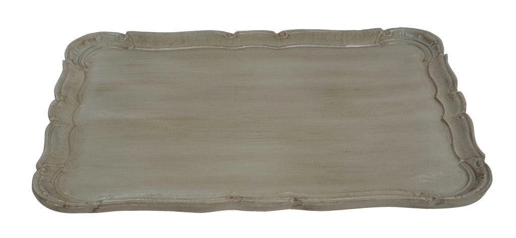 Biscottini Vassoio in legno finitura verde salvia Made in Italy