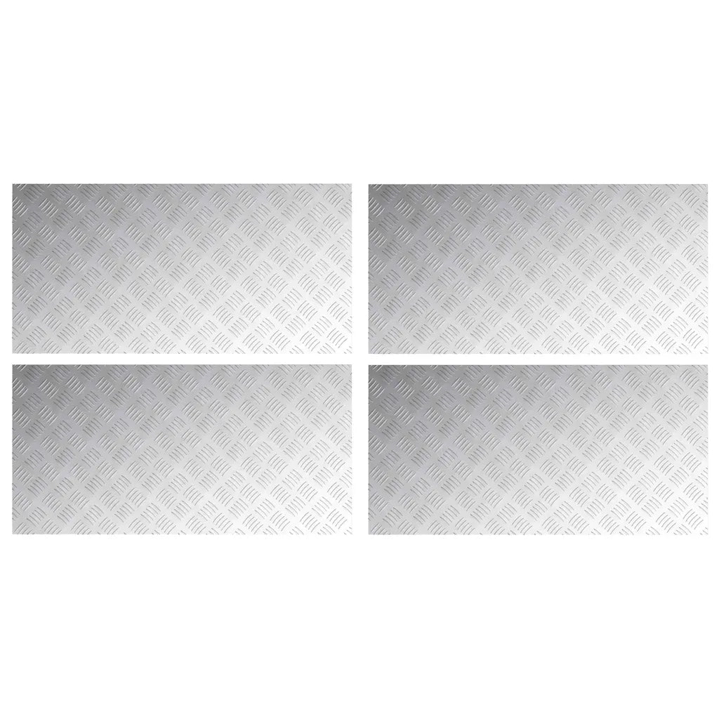 Gradini per Scale 4 pcs Argento 100 x 50 cm Alluminio 4104364