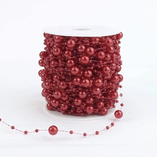 Decorazione per Tavolo a Pareli - Parelband - Decorazione con Pareli - Attività di Fai da Te per Ornamenti - Decorazione per Tavolo per Matrimoni - Parel 8 mm/3 mm - Parelketting 30 m