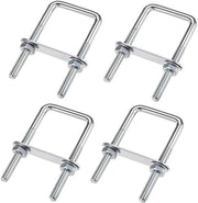 U-Bolte M6 Viti 80 x 50mm Quadrati in Acciaio Inossidabile - Set da 4