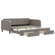 Divano letto | Sof¨¤ letto | Letto singolo Estraibile con Cassetti Tortora 100x200 cm Tessuto