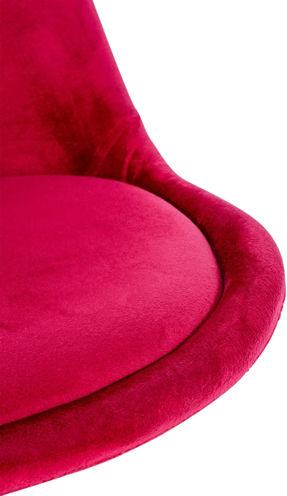 Sedia Sofia Velvet rosso,natura (rotondo)