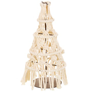 Albero decorativo in cotone intrecciato bianco d15,5x38h