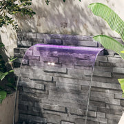 Sfioratore a Cascata con LED RGB Acrilico 90 cm cod mxl 67178