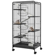 Gabbia per Piccoli Animali con Ruote ¨C zephmum ¨C Grigio 5 Ramp 5 Piattaforme