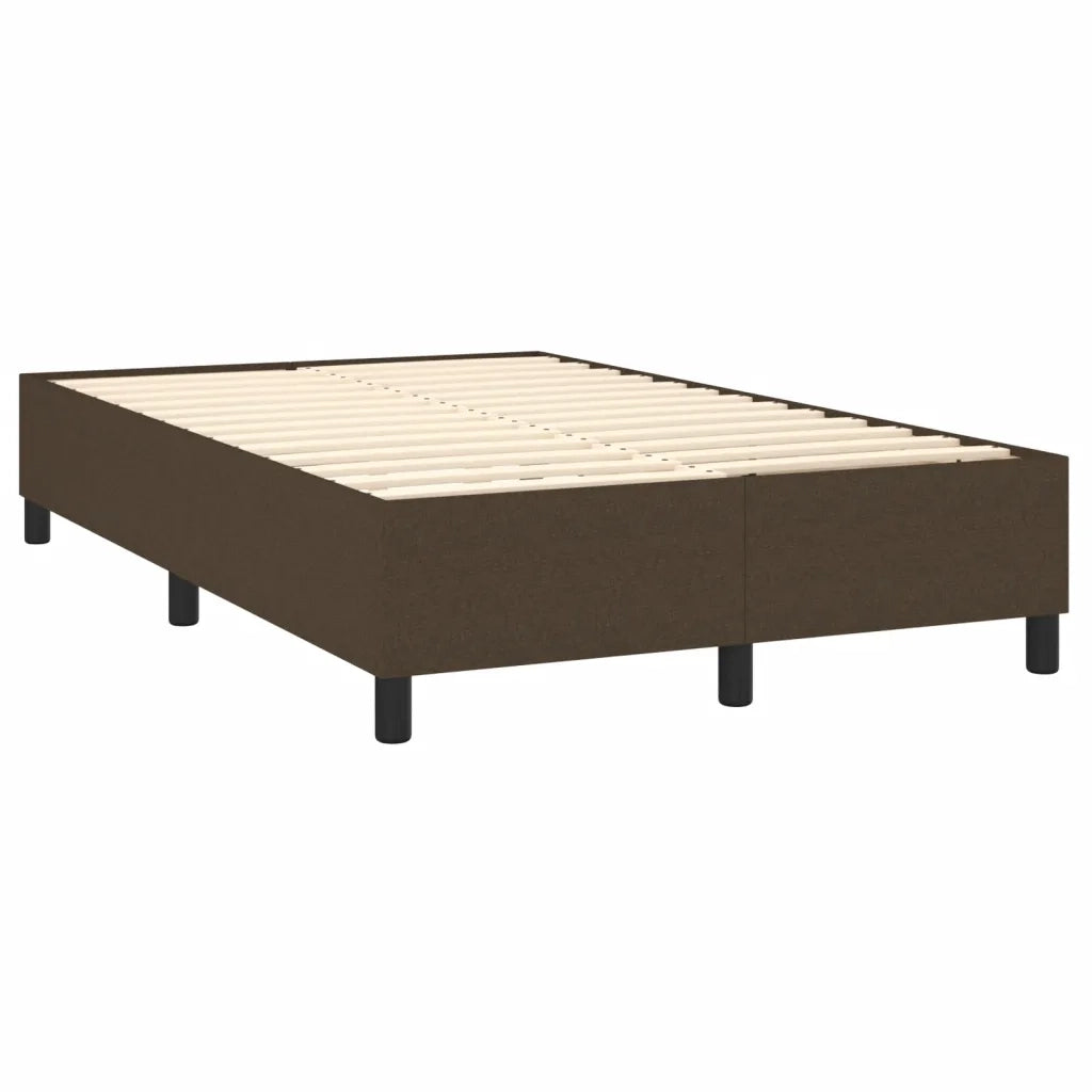 Giroletto a Molle con Materasso Marrone Scuro 140x190cm Tessuto 3128200