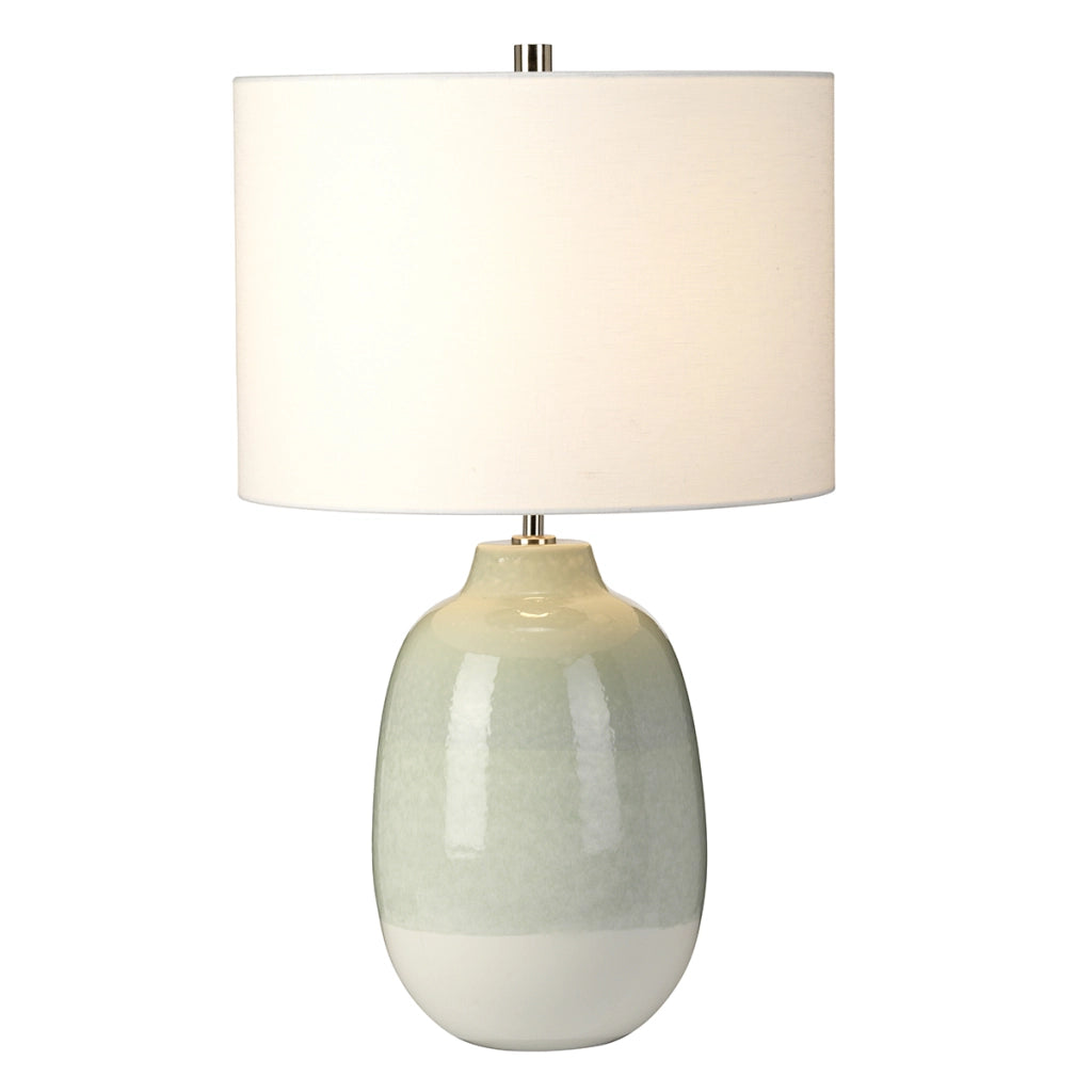 Lampada da tavolo ceramica bianco/verde Chelsfield E27 Elstead