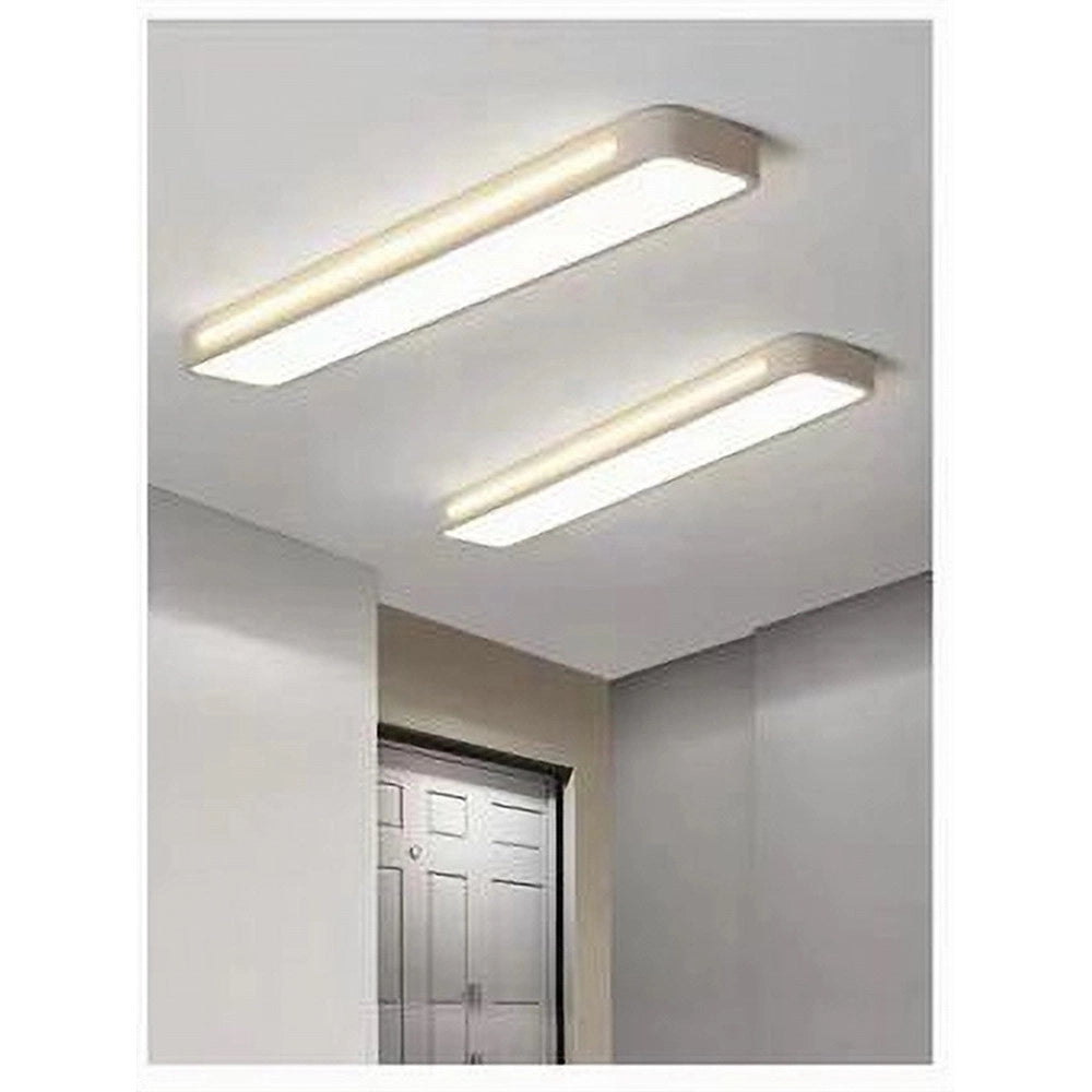 Trade Shop - Plafoniera Led 18w Bianco Soffitto Rettangolare Striscia Moderno Luce 6500k 50200 -