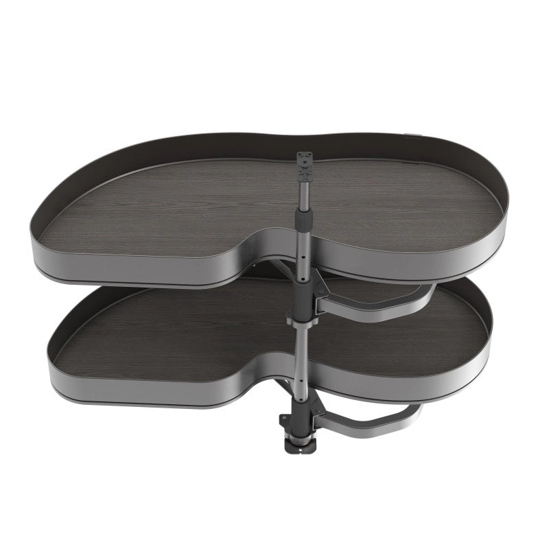 Carrello estraibile Harmony con chiusura soft, Modulo larghezza 300mm altezza 800mm, Acciaio e Legno, Grigio antracite