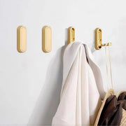 Hanger per parete pieghevole - Hanger per bagno - Ospitare giacche pesanti - Design pieghevole - 74 x 25 cm - Laccato oro