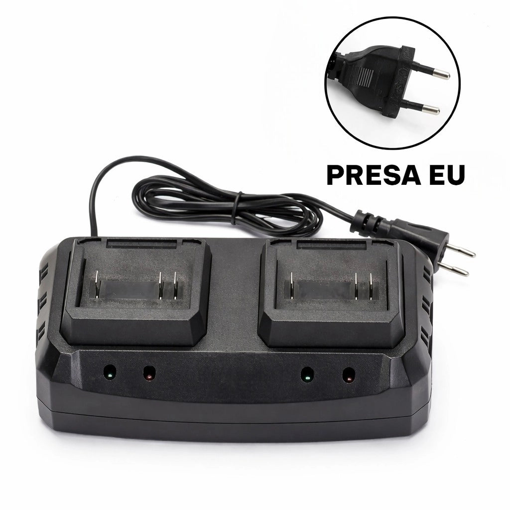 Doppio Caricabatteria Per Batterie a Litio 21V Per Motosega Soffiatore VP10195