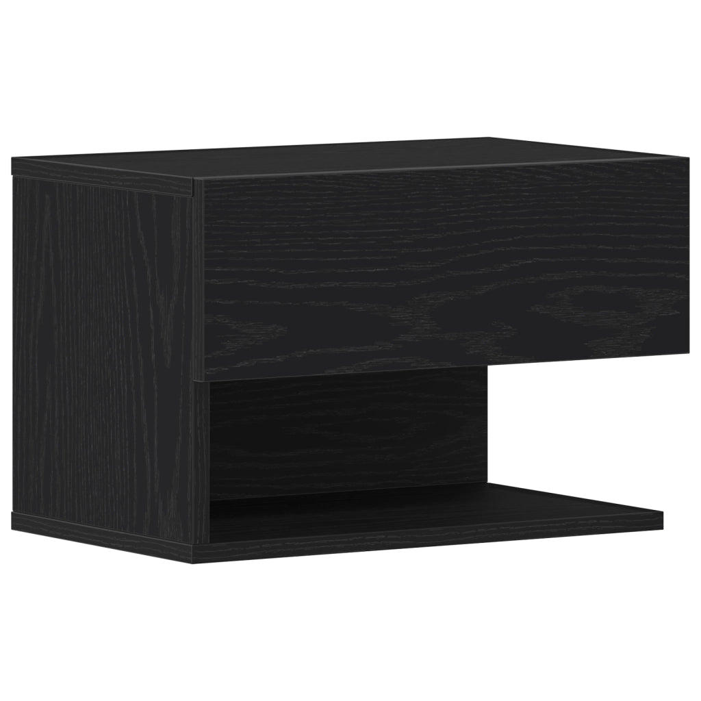 Comodino da parete  in legno ingegnerizzato nero