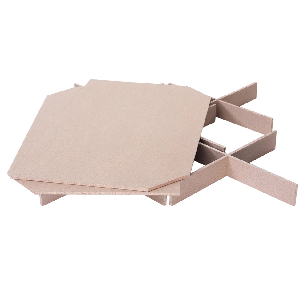 Piattaforma per letto ad acqua Doppia dimensione 140 cm 6 Base in legno a cinque croci