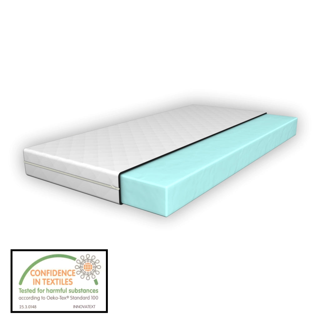 Letto per Bambino a Forma di Casetta con Materasso Ipoallergenico a Schiuma Fredda 80x160 cm Struttura in Legno in Stile Montessori - Bianco