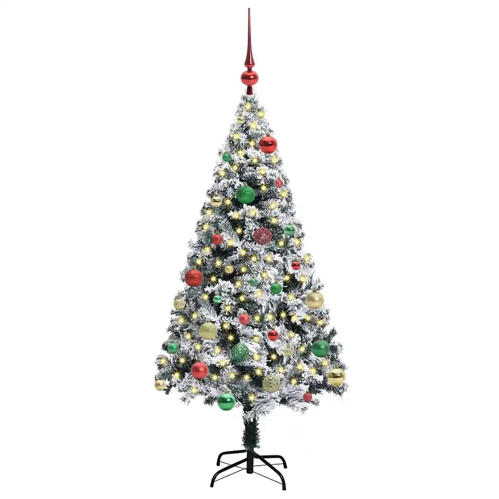 Albero di Natale Artificiale-Albero Natalizio con 150 LED Bianco 150 cm 861388