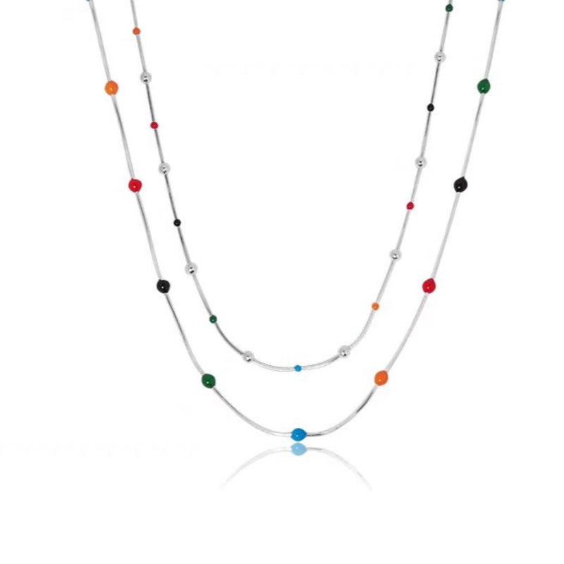 Collana di perline colorate di dopamina a forma di fagiolo dolce