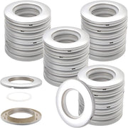 Giradischi in plastica silenziosa - 32 pezzi - Argento opaco - 40 mm