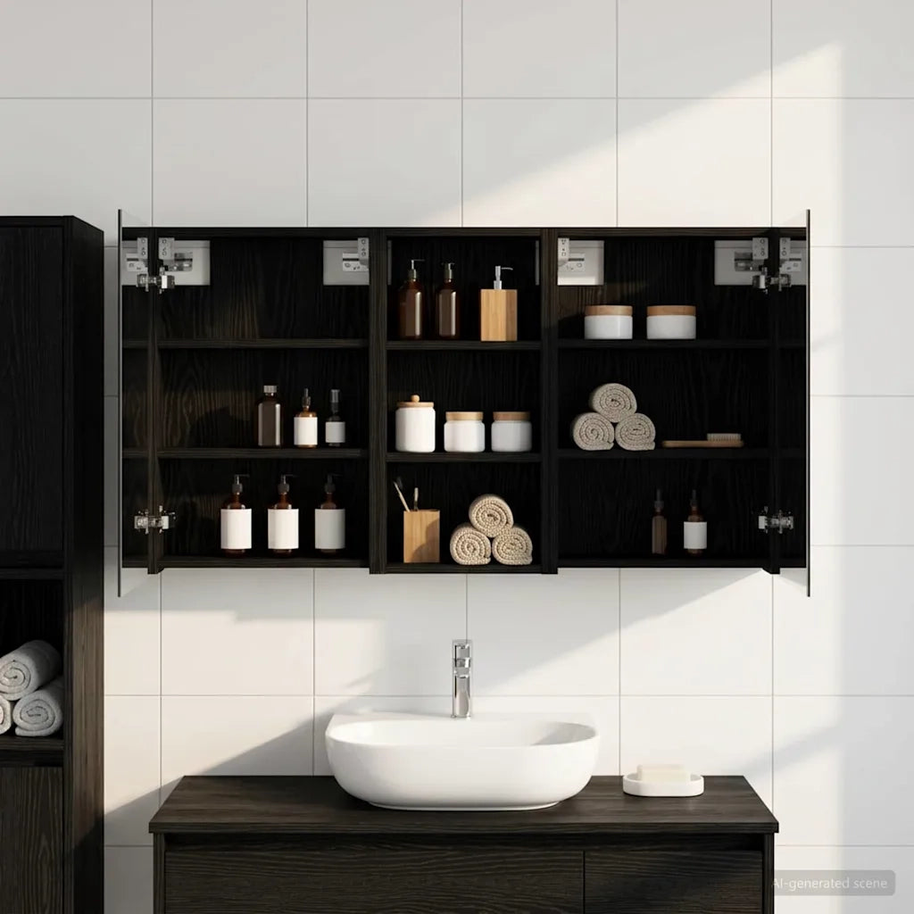 Set di Armadi da Bagno con porta 3 pcs 110 x 10,5 x 60,5 cm 3403713