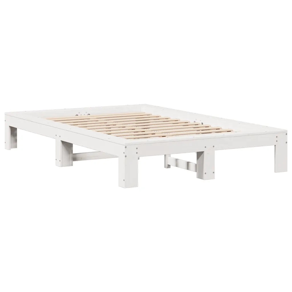 Giroletto senza Materasso Bianco 120x190 cm Legno Massello Pino 3309018