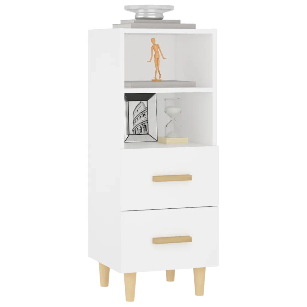 Credenza Bianca 34,5x34x90 cm in Legno Multistrato cod mxl 16403