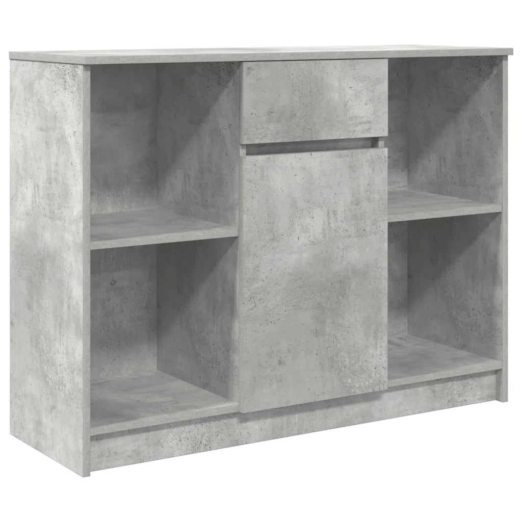 Credenza con Cassetto Grigio Cemento 101x35x76 cm in Truciolato 861565