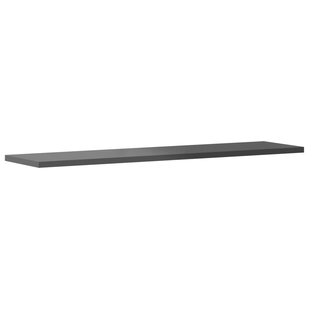 Ripiani per Libreria 8pz Grigio Lucido 80x20x1,5cm Multistrato 805313