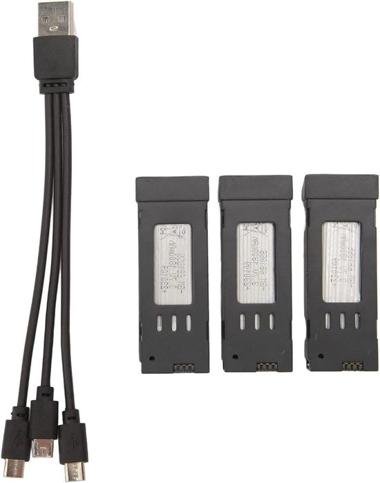 Batteria Lithio E58 L800 JY019 S168 con cavo di ricarica 3-in-1 per Drone Quadcopter RC - Lunga durata della batteria (1800 mAh)