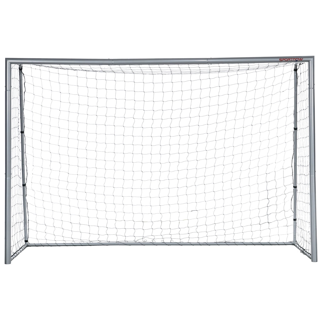 Porta da Calcio con Viti e Picchetti inclusi 300x120x200 cm in PE e Metallo Grigio