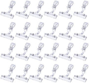 Supporto da Parete Girevole - 25 Pacchi Supporti da Parete - Supporto Clip - Translucido - Plastica - Spaziale - Supporto Clip da Parete 

Modello: Schildhouder Draaibaar 
Pacche: 25 
Materiali: Kunststof