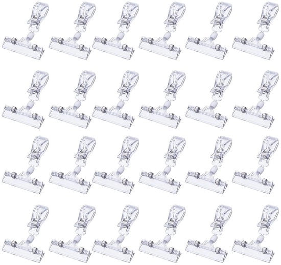 Supporto da Parete Girevole - 25 Pacchi Supporti da Parete - Orecchino Supporto - Translucido - Plastica - Spaziale - Supporto Clip