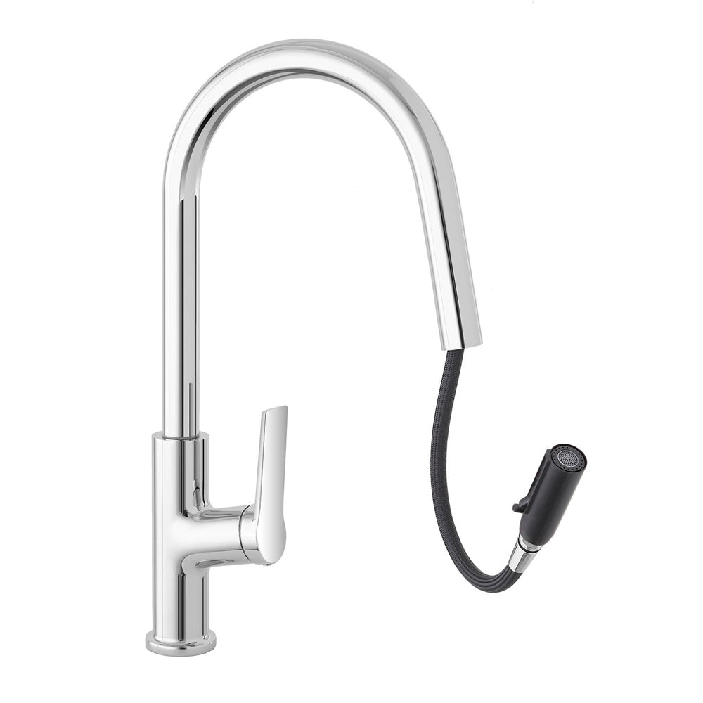 Miscelatore cucina cromo in acciaio inox con doccetta estraibile Kitchen