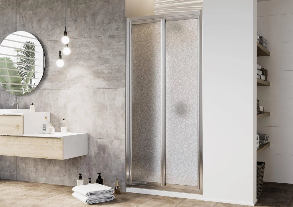 Porta Doccia 80 cm 2 Ante Battenti in Cristallo Opaco 4mm H198 Fosterberg Maribo