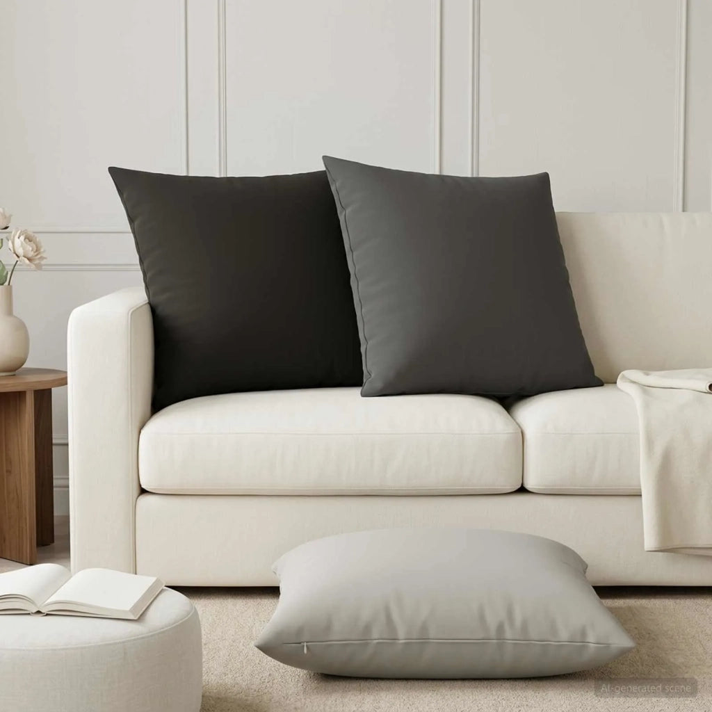 Federa 6 pcs HEERLEN Nero 65 x 65 cm Poliestere 913010