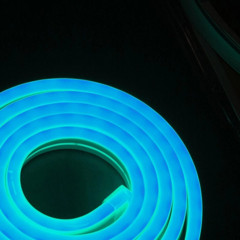 Striscia LED Neon 5M 8.5W/M 12V 120LED Modellabile e Tagliabile IP65 Impermeabile Ice Blue Angolazione Luce 120