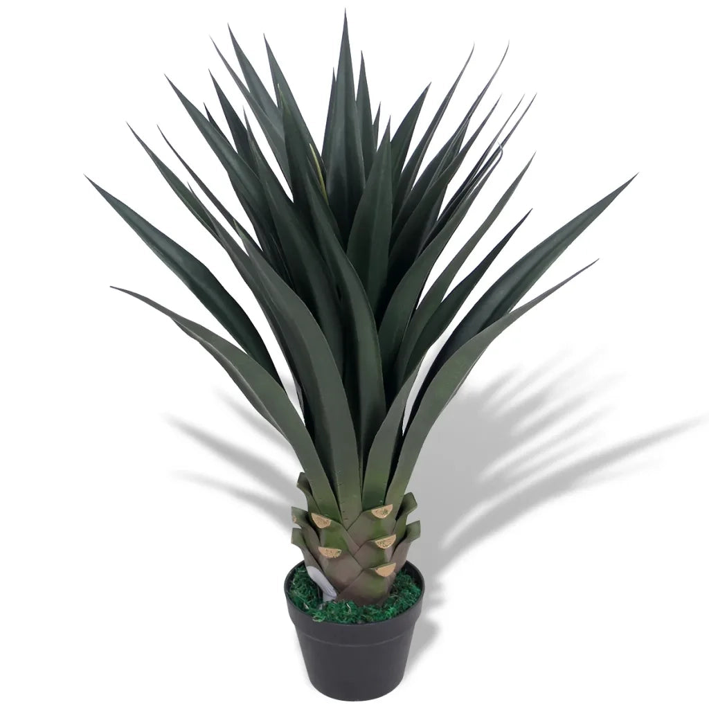 Yucca Pianta Artificiale con Vaso 85 cm Verde CFW7671365