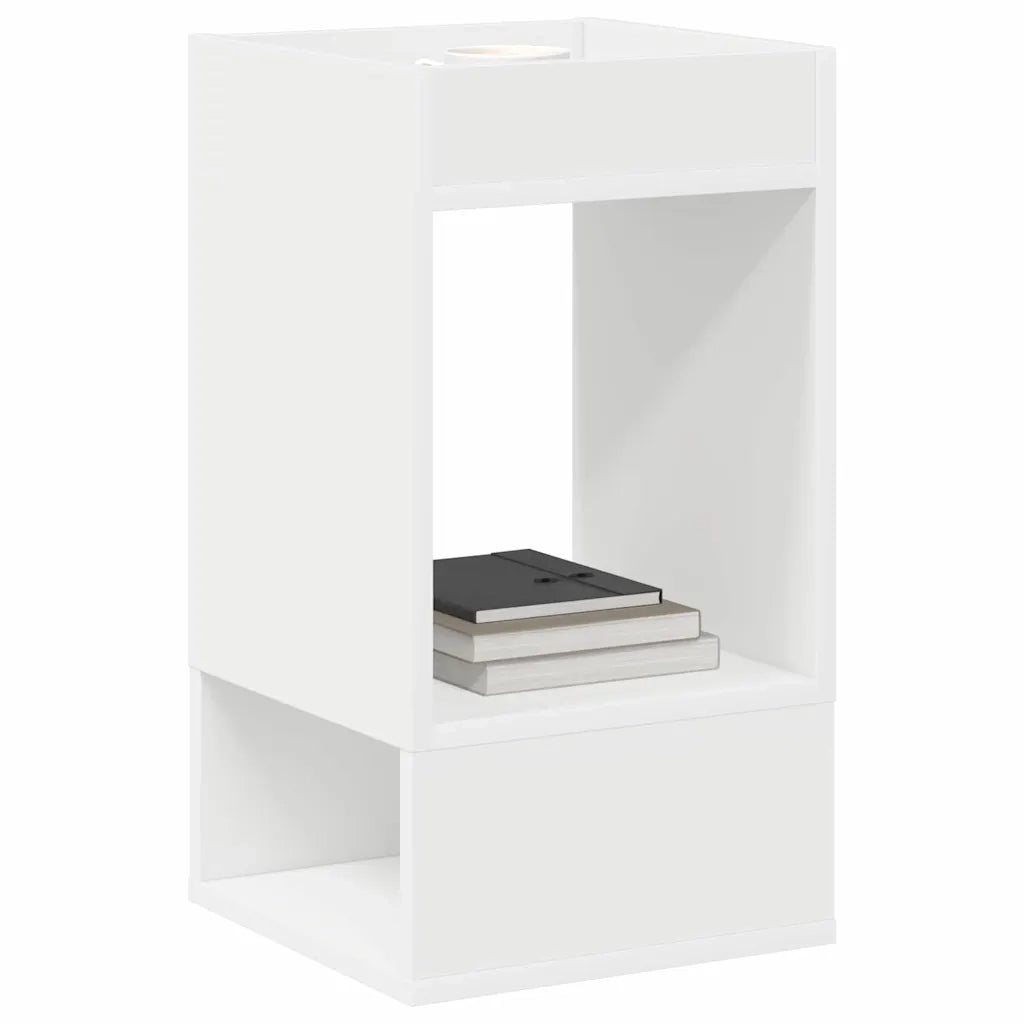 Tavolino 2 pcs Bianco 30 x 30 x 56 cm Legno multistrato 890929