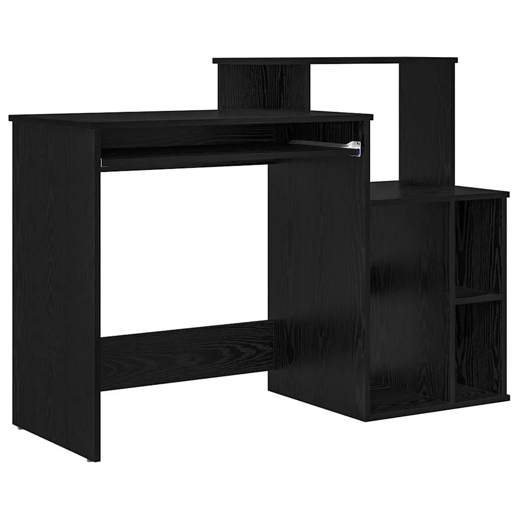 Scrivania | Tavolo da Ufficio Rovere Nero 120,5 x 44 x 88,5 cm Legno multistrato