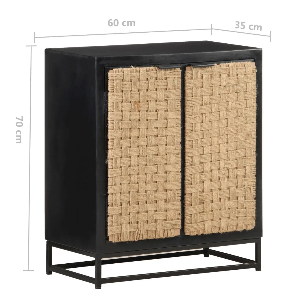 Credenza-Buffet-Armadio da cucina 60x35x70 cm in Legno Massello di Mango
