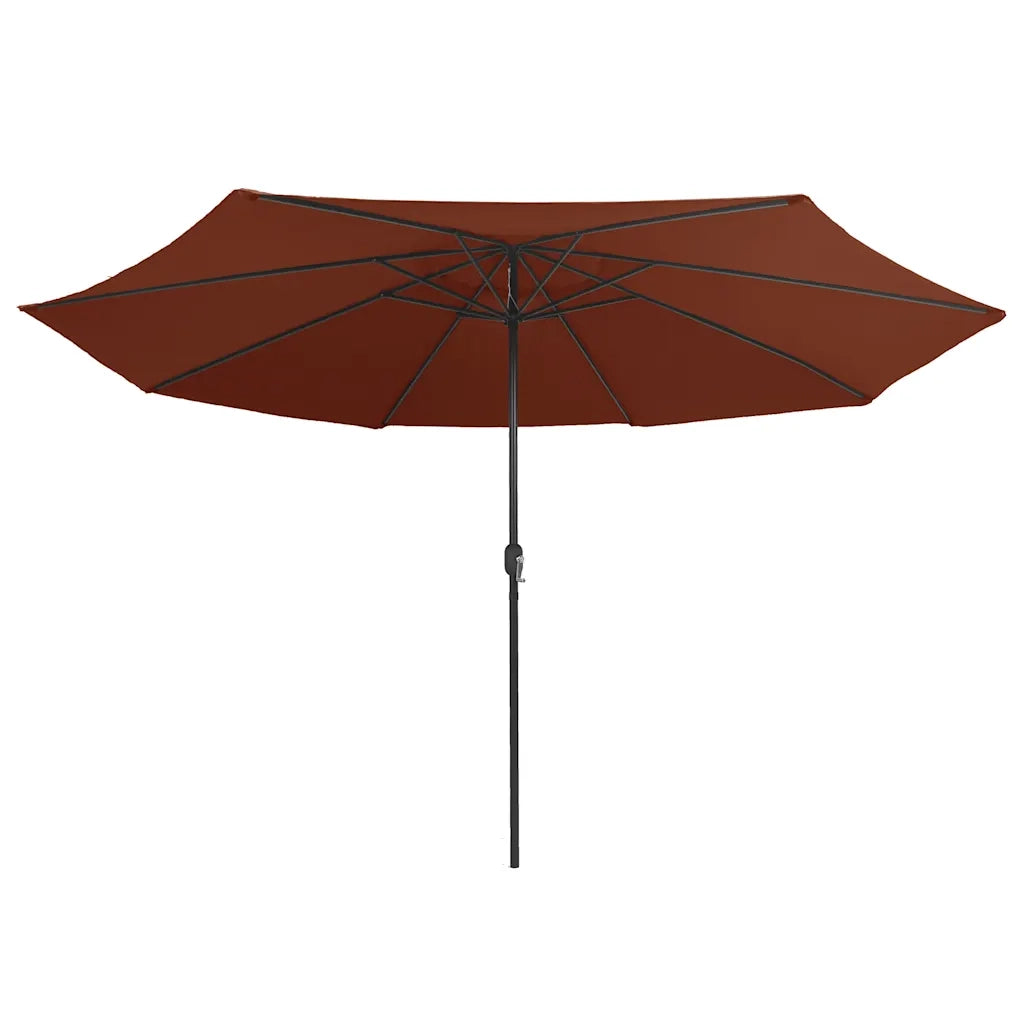 Ombrello | Parasolne da Giardino con Palo in Metallo 390 cm Terracotta
