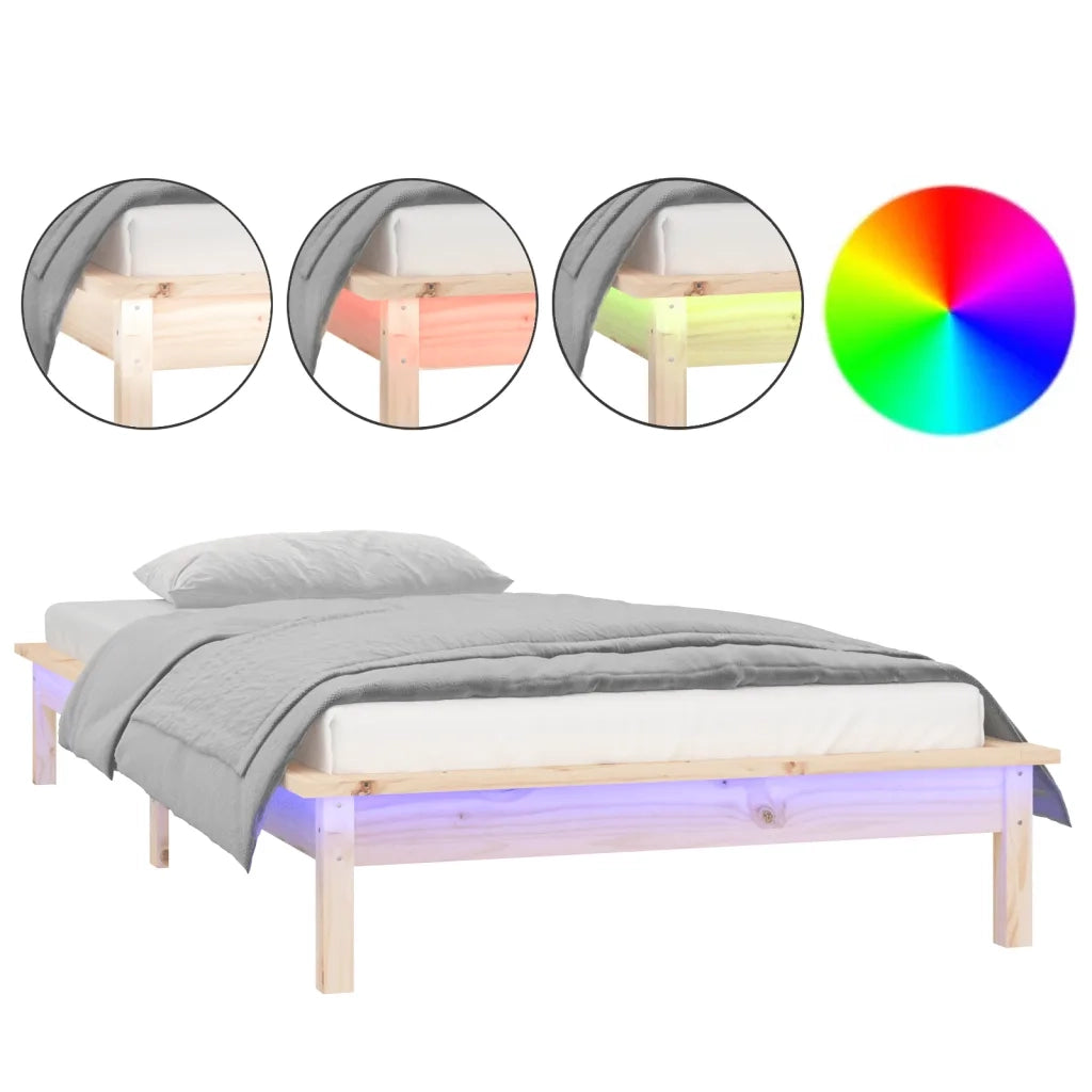 Giroletto con LED 75x190 cm Small Single in Legno Massello