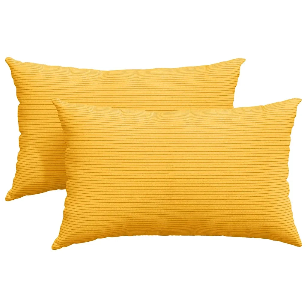 Cuscini da Divano 2 pz | Cuscini per sedie Giallo Chiaro 50 x 30 cm
