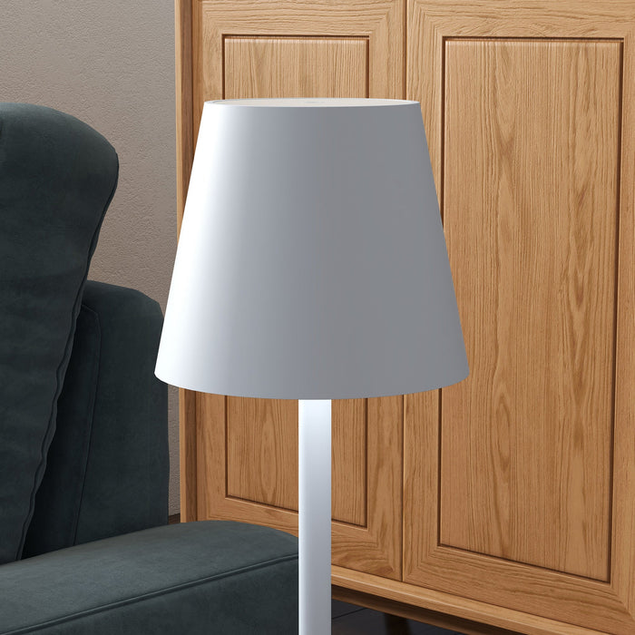 Lampada da Tavolo Portatile Ø11,2x36,5 cm in Acrilico e Metallo Grigio