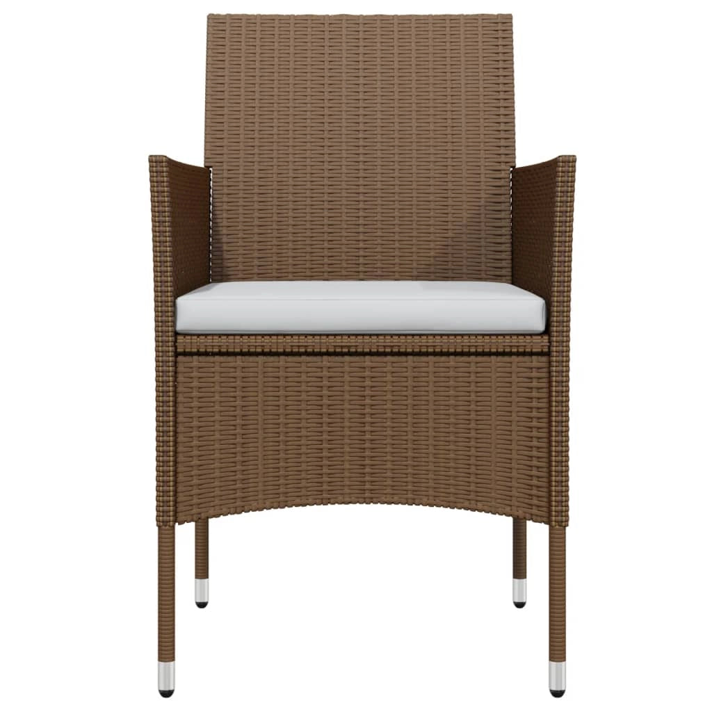 Set di mobili da pranzo da giardino da 5 pezzi con cuscini marrone/nero 02_0014618