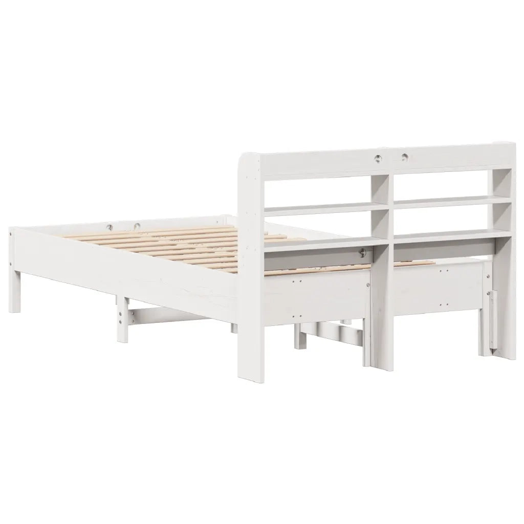 vidaXL Letto senza Materasso Bianco 120x200 cm Legno Massello di Pino