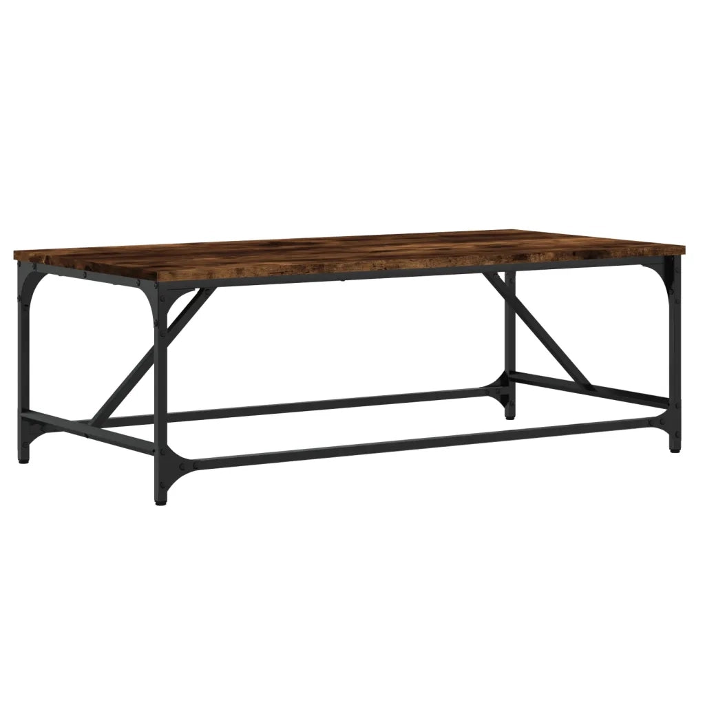Tavolino da Salotto Rovere Fumo 100x50x35 cm Legno Multistrato 835331