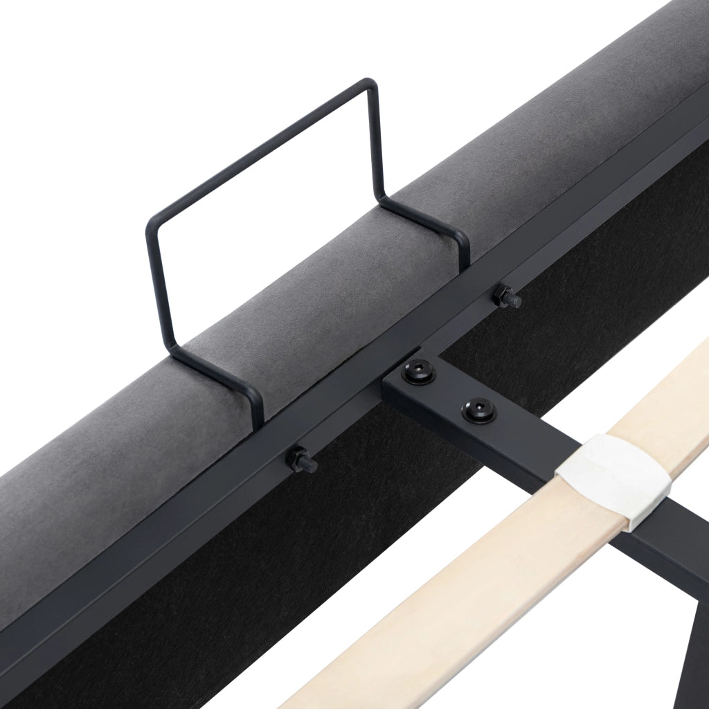 Letti contenitori 140x200 cm; contenitore idraulico; velluto grigio (Senza materasso)