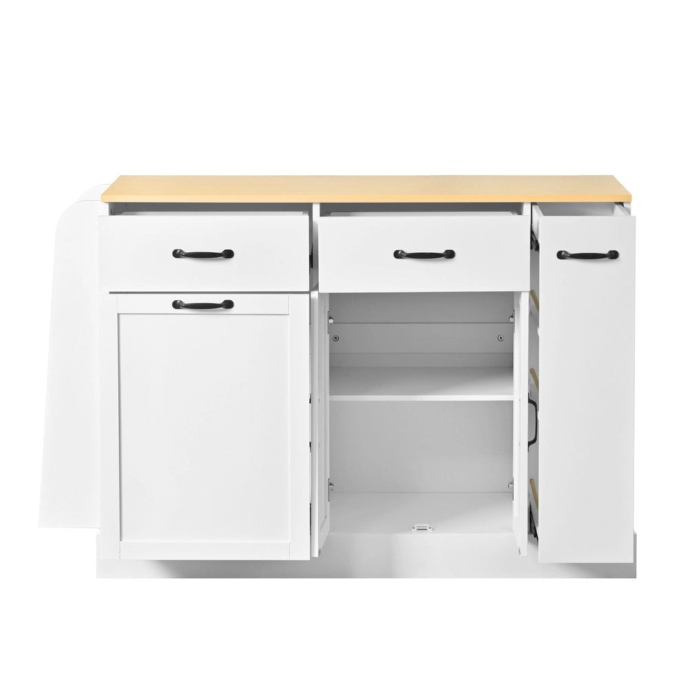 Credenza Moderna con Cassetti e Scomparto Portarifiuti ¨C MINIMAL ¨C Bianco