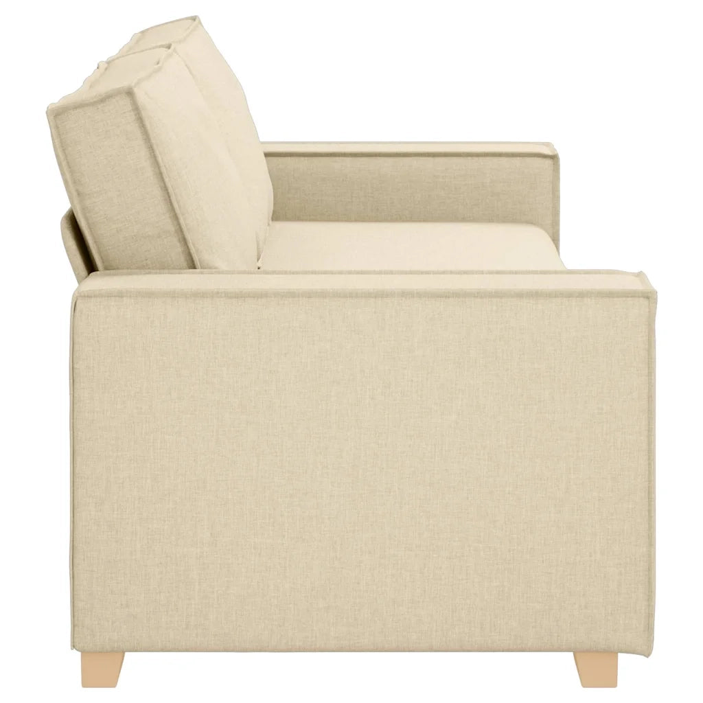 Divano 3-Persone Crema 220 cm Tessuto 4104997